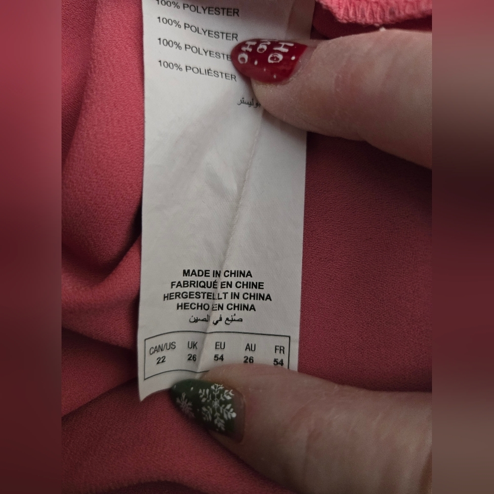 MichelStudio Coral Plus Size Sleeveless Blouse in Peachy Coral Size 22 - Picture 8 of 9